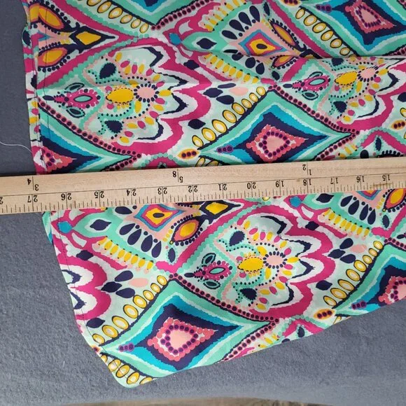 Lilly Pulitzer Boston Crown Jewel Silk Popover Blouse SZ Small Geometric Print - Picture 10 of 10